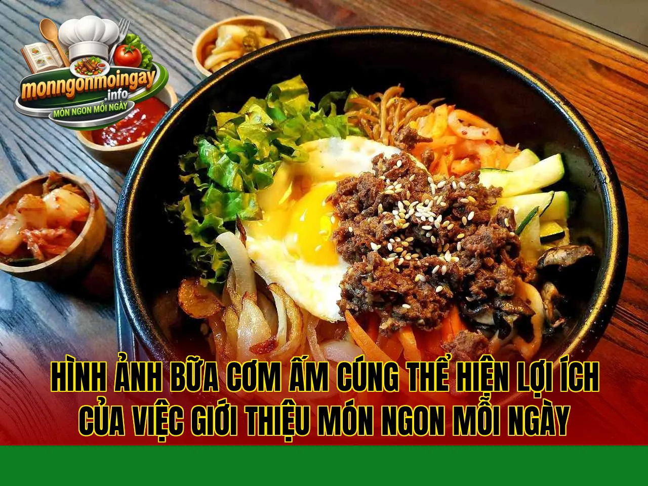 Hình ảnh bữa cơm ấm cúng thể hiện lợi ích của việc giới thiệu món ngon mỗi ngày