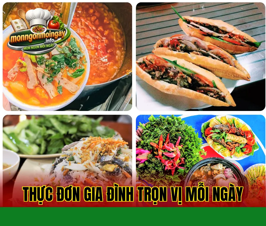 Thực đơn gia đình trọn vị mỗi ngày