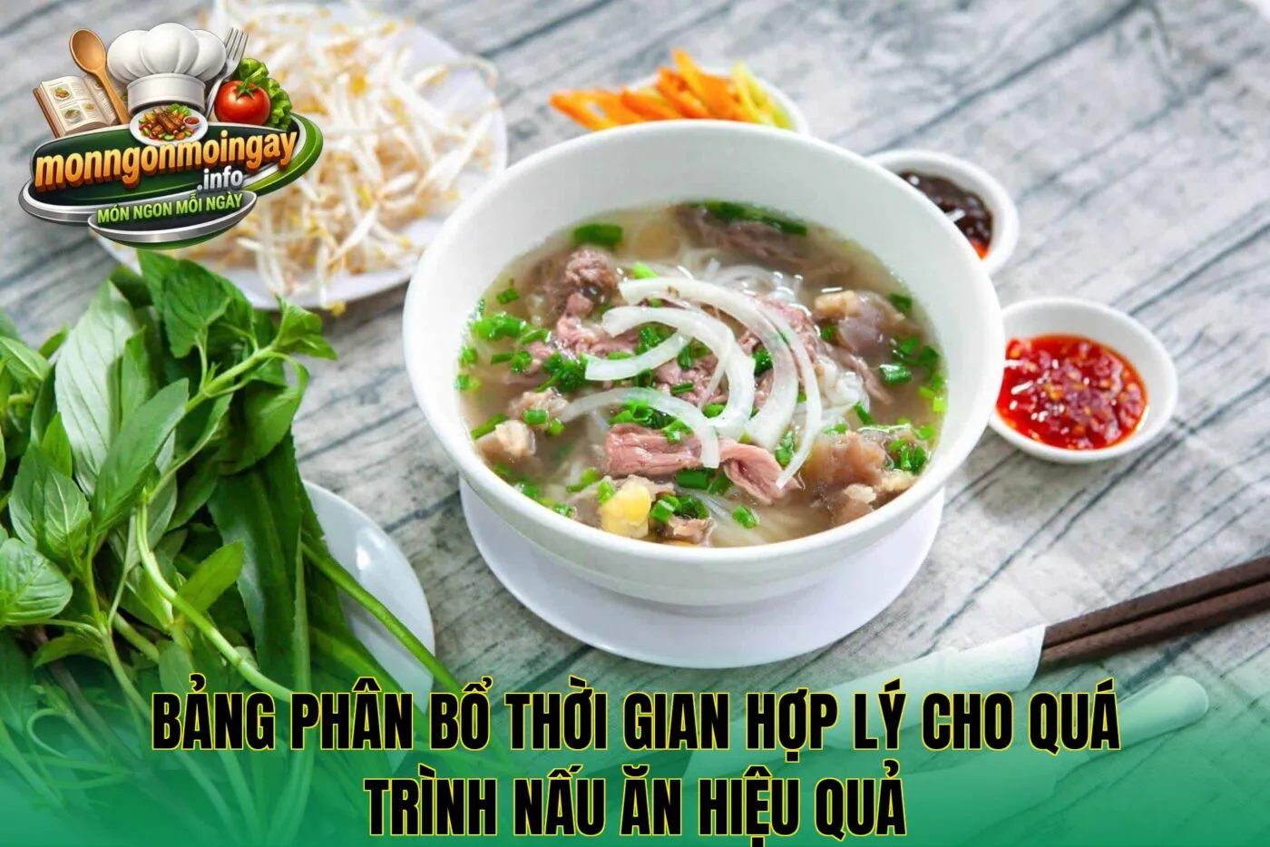 Bảng phân bổ thời gian hợp lý cho quá trình nấu ăn hiệu quả
