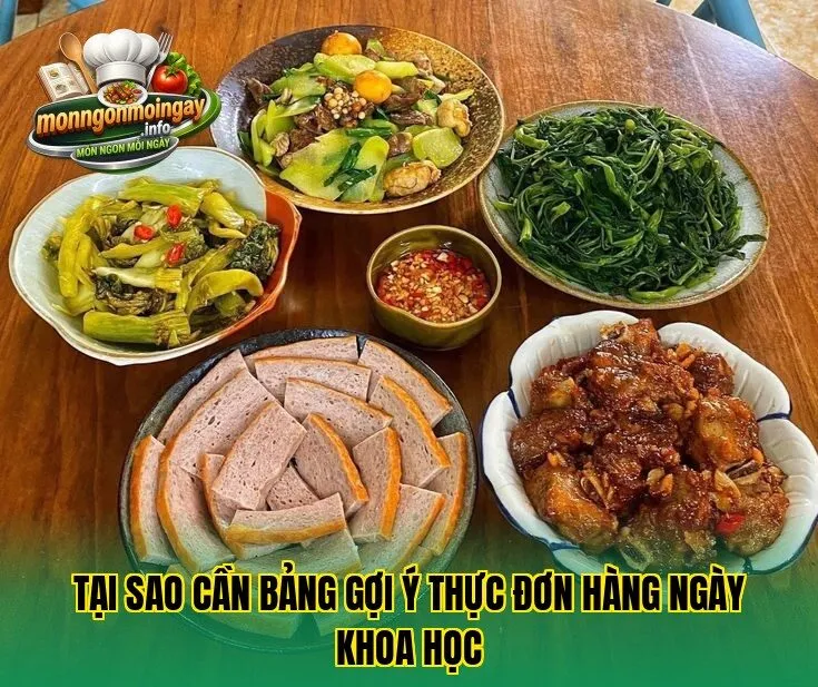 Tại sao cần bảng gợi ý thực đơn hàng ngày khoa học